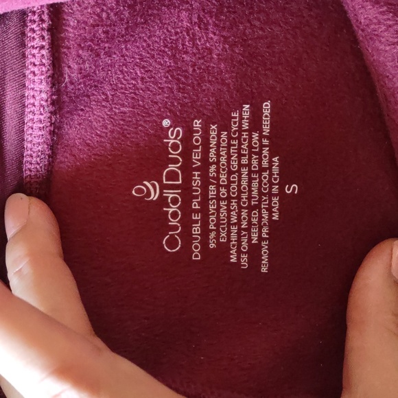 Women's Cuddl Duds double plush velour leggings - Picture 3 of 4